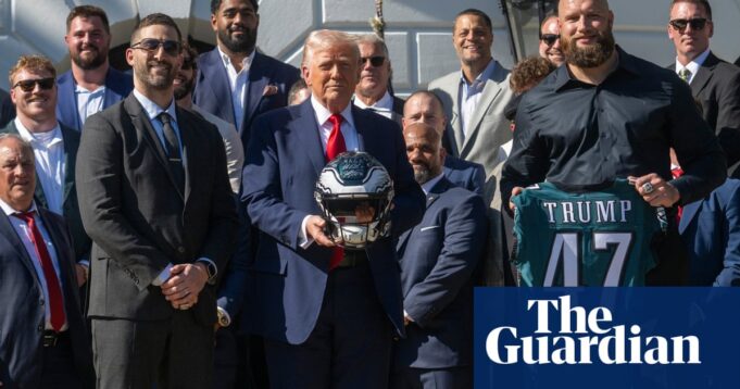 Die Philadelphia Eagles, wenn die Eagles das Weiße Haus besuchen, um den Super Bowl -Sieg zu feiern

