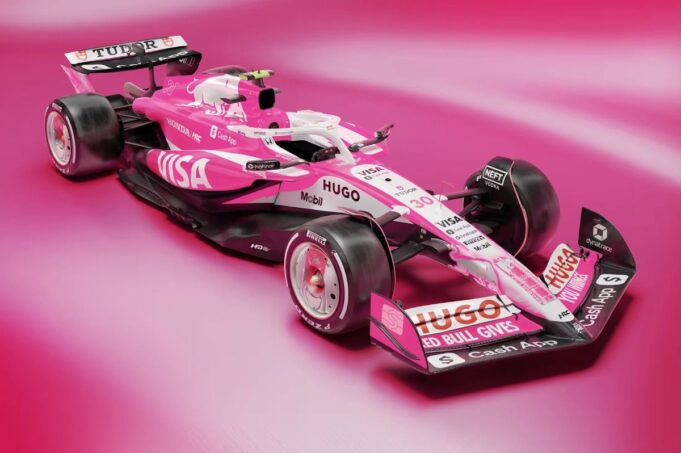Rennbullen enthüllen F1s kühner rosa Gemälde von Miami Grand Prix

