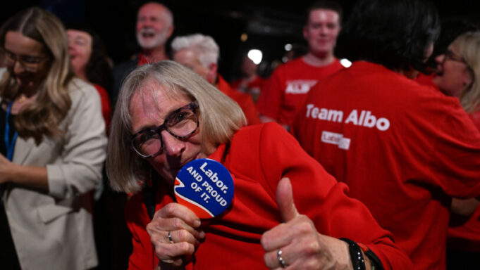 Australischer Premierminister Gewinn Wahl

