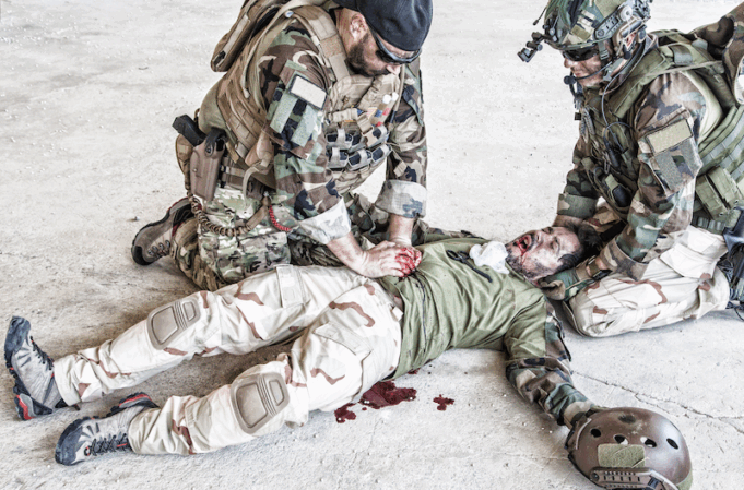 Verletzter Soldat