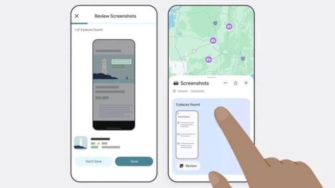 Google Maps Erkennt Neu Orte im Screenshot

