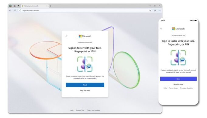 Microsoft Stellt Neu Konten auf Passkeys um

