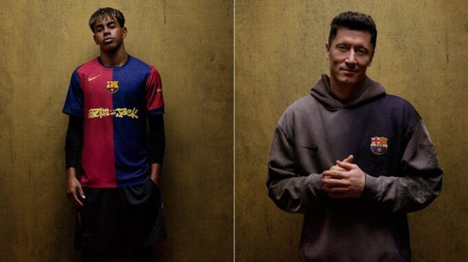 Travis Scott Veracht Barca Trikot im Clasico

