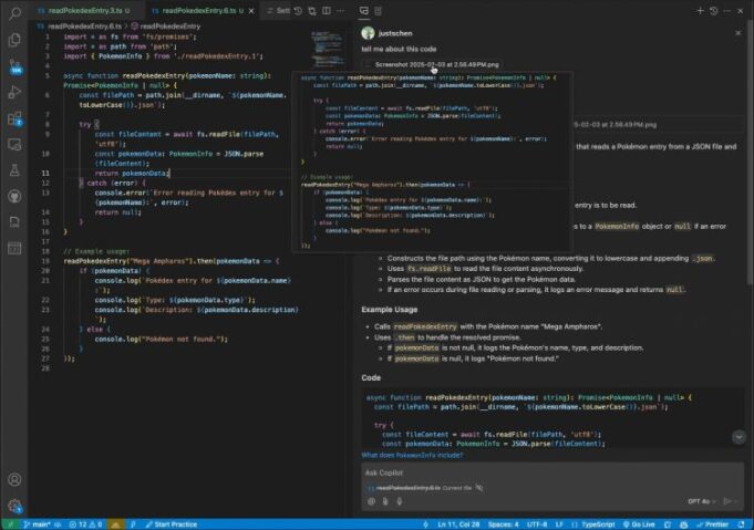 Visual Studio Code Mit Wiederverwendbaren Chat -Prozess

