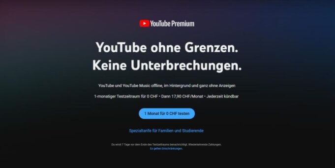 YouTube Testet Duo-Premium-Konto

