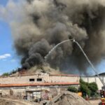 Großbrandauf Erfurter Schlachthof: Löscharunengegeen bis in den Morg (MIT Video)