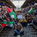 Les cff vontdé poseraprainte aprainte la sumismions pro -palestinienne intatsendue qui a bloquall le trafic - genève mit lausanne lundi lundi