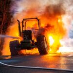 TRAKTOR in Lindewitt Geht in Flammen auf