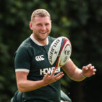Finn Russell warming up for the British & Irish Lions. (INPHO/Billy Stickland)