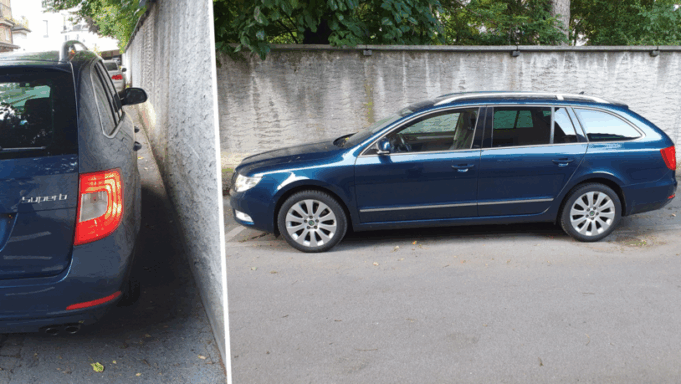 Autofahrer Kassiert Busse auf Mini-Parkplatz in Netstal: «Das Isteinfachbösartic»

