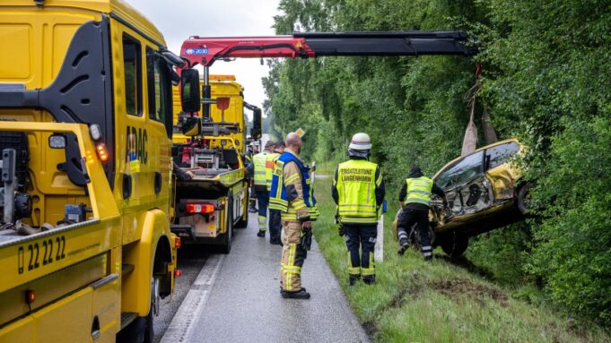 Dreiverlettte bei Untal auf der B5 bei Langenhorn

