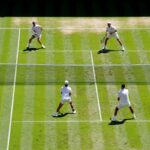 Julian Cash und Lloyd GlaSpool Champion Historic Wimbledon Herren -Doppel -Titel