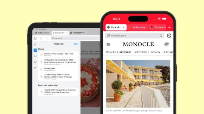 Vivaldi 7.5 AB Sofort auf Smartphone und Tablet Verfinbarbar

